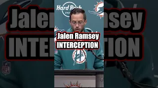 Coach Mike McDaniel on Jalen Ramsey Interception in First Game Back Miami Dolphins Interview #shorts