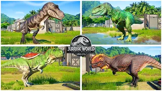 T-Rex vs NEW Triceratops vs Spinosaurus Dinosaurs Fighting Dino Color Pack Jurassic World Evolution