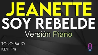 Jeanette - Soy Rebelde (Versión Piano) - Karaoke Instrumental - Bajo