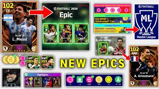 Upcoming All New Epics, New Bigtime In eFootball 2024 | Free Coins, 7th Anniversary Campaign Rewards