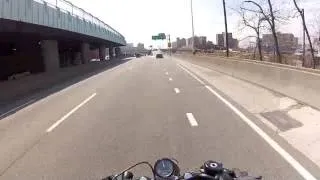 GoPro Hero 3 Harley Davidson Sportster Forty Eight Cruising back to Manhattan from Yonkers