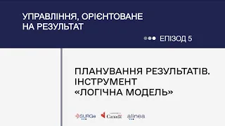 Планування результатів. Інструмент «Логічна модель».