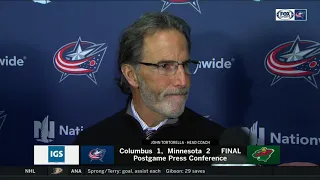 Coach Tortorella demands more of his players after loss to Wild