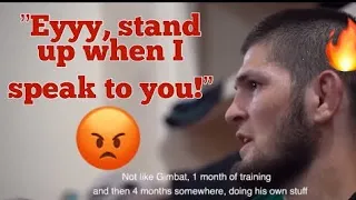 Khabib Chewing Out A Fighter For Lacking Ambition 😡