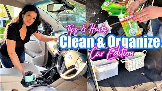 CAR CLEAN AND ORGANIZE WITH ME / CAR CLEANING ORGANIZATION HACKS & TIPS / AFFORDABLE & MINIMAL