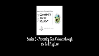 Marion County Prosecutor's Office CJA - Preventing Gun Violence through the Red Flag Law