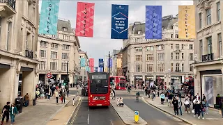 Oxford and Regent Street | Bus Ride After Easing Lockdown April 20 2021