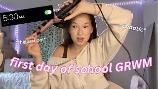 GRWM first day of school *chaotic* (high school) 2023!