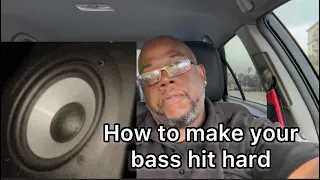 How to make your Bass Hit Hard