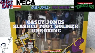 Neca TMNT Casey Jones Slashed Foot Soldier Toy Unboxing and Review II Target Exclusive Ninja Turtles