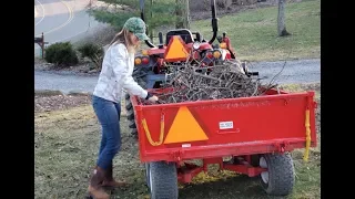 #384 Getting a Jump On Spring! Lawn Clean Up, Firewood, and Daughter Hits Deer