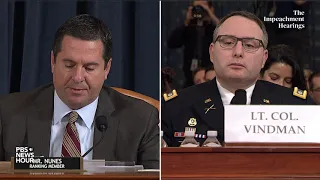 WATCH: Nunes’ full questioning of Vindman and Williams | Trump's first impeachment hearings