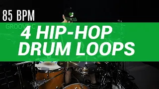 Hip hop drum loops 85 BPM // The Hybrid Drummer