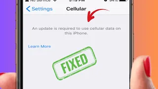 An Update is Required To Use Cellular Data on This iphone 2023 ||