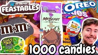 Opening Mass Chocolate Candy bars MrBeast Feastables and candies 🍭 🍫