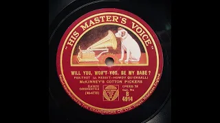 Will You, Won't You, Be My Babe? - Mckinney's Cotton Pickers (1929)