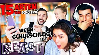 WAS PASSIERT NACH SCHULSCHLUSS? Dania & Claudio reagieren auf wildes 15 Arten Video! 😂