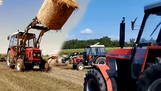 🔥Zwożenie i układanie słomy🔥ZETOR 7211🔥URUS 1224 I C330🔥