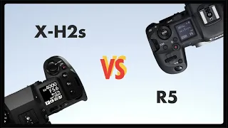 Fujifilm XH2S vs Canon R5 // 31 specs comparisons (2022)