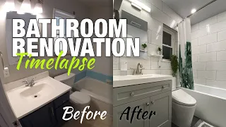 Bathroom Remodel DIY - Timelapse from start to finish
