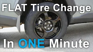 Toyota RAV4 (2019-2023): Flat Tire Change In ONE Minute.