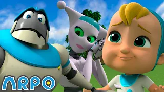 ARPO the Robot | Sharing is Caring - Battle of the Bots! | Funny Cartoons for Kids | Arpo and Daniel