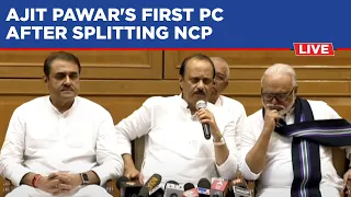 Live :  Ajit Pawar’s First Press Conference After Joining Shinde-BJP Govt As Deputy CM