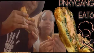 PnkyGang Eats Ep. 2: Salmon & Spinach Grilled Cheese Sandwich | Quick & Easy Dinner Idea