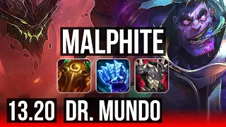MALPHITE vs DR. MUNDO (TOP) | 9/0/7, Legendary | BR Challenger | 13.20