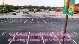 Ring of fire formed during ‘street takeover’at Food Lion in Wallburg, NC!