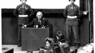 Nuremberg Trial Day 97 (1946) Joachim von Ribbentrop Cross Col. John Amen