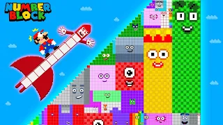 Numberblock's Mario Rescue | Giant Numberblocks mix level up maze | Learn to count | Game Animation