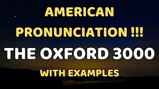 American Pronunciation !! The Oxford 3000 Words - English Words List With Examples - Part 2