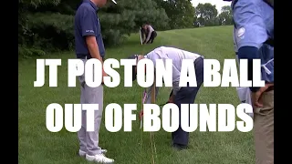 JT Poston a Ball Out of Bounds on 15 - Golf Rules Explained