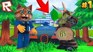 История ПОБЕГ ИЗ ТЮРЬМЫ в РОБЛОКС (Roblox Jailbreak Story) Весёлый Кот