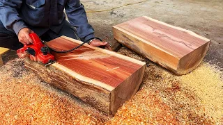 Amazing Great Woodworking Skills In Handling Round Trees Of The Asia Craftsman // Woodworking Skills
