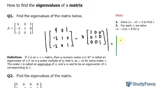 📚 Find the eigenvalues of a matrix (Part 1)