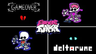 The Best Deltarune Game Over Screen in FNF (VS Kris, Queen, Jevil) - Friday Night Funkin'