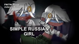 SIMPLE RUSSIAN GIRL // Gacha Countryhumans F!Russia // TW+FW