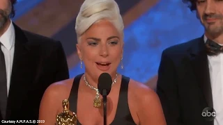 Lady Gaga Cries After Winning Oscar For Best Original Song Shallow In A Star Is Born