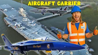 Handyman Hal explores Navy Aircraft Carrier | USS YORKTOWN | Awesome Kids Show