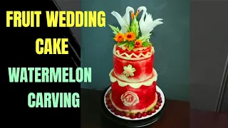 watermelon carving cake style@chefartb #fruitcarving #watermeloncarving #chefartb