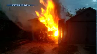 Пожар в гараже в Лиде уничтожил автомобиль