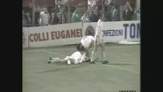 PADOVA-MILAN 1-1 GOL DI BORGONOVO E MINGATTI GARA AMICHEVOLE STADIO APPIANI 1989