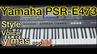 COMO poner RITMOS  acompañamiento en Teclado    YAMAHA PSR—E473  style, Voice ….