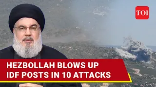 Hezbollah Blazes Israeli Army Positions; IDF Hits Back With 20 Airstrikes | Watch