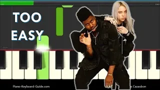 Billie Eilish Lovely with Khalid Right Hand Slow Easy Piano Tutorial