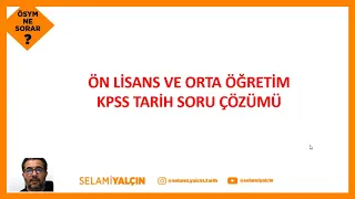 OSMANLI TARİHİ 41 SORU İLE TEKRAR I - KPSS 2021