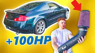 Installing The LARGEST G35/350z Air Intake!  *The turbo killer*