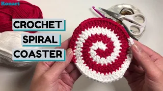 How to Crochet a Spiral Coaster, Beginner Friendly